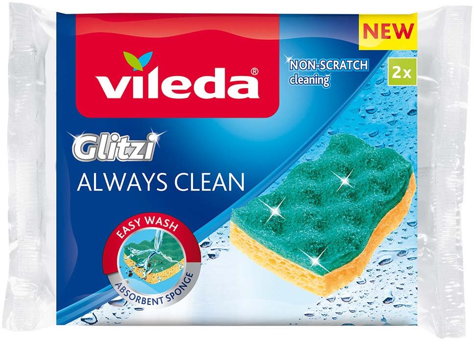 VILEDA Glitzi Always Clean viskózna hubka 2 ks