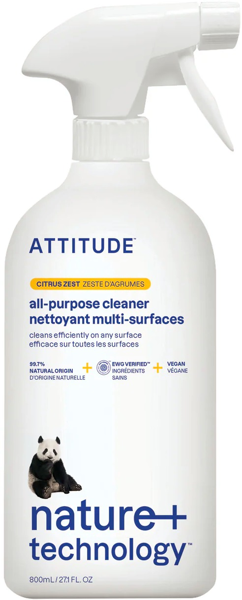 ATTITUDE – Všeúčelový čistič s vôňou citrónovej kôry s rozprašovačom, 800 ml
