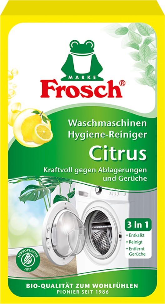 FROSCH EKO Hygienický čistič práčky Citrón 250 g