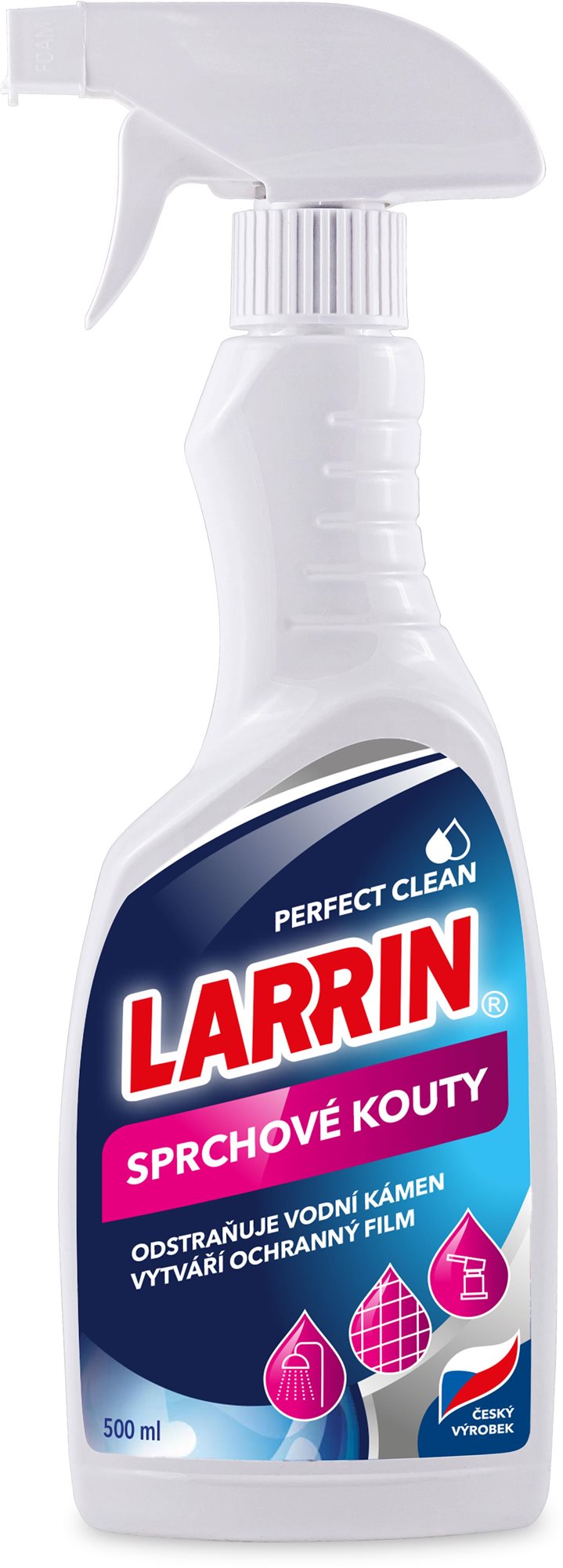 LARRIN čistič na sprchové kúty v spreji 500 ml