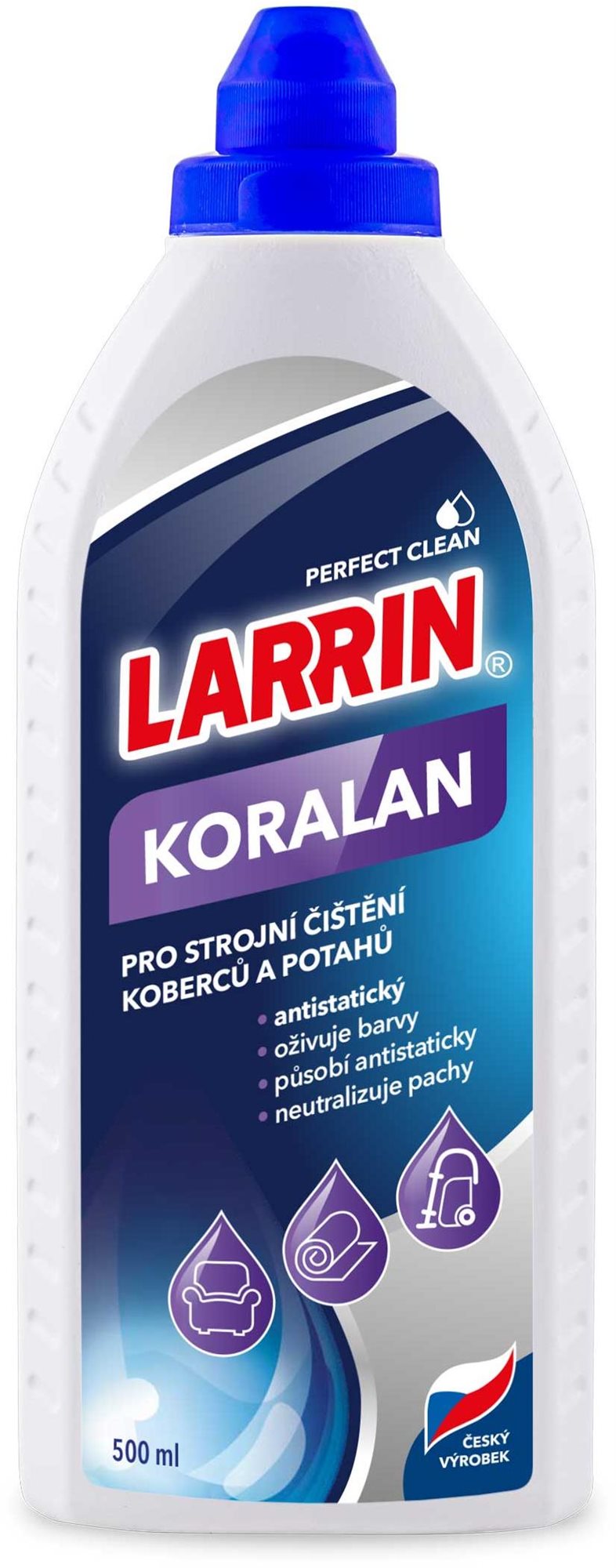 LARRIN Koralan, strojové čistenie kobercov, 500 ml