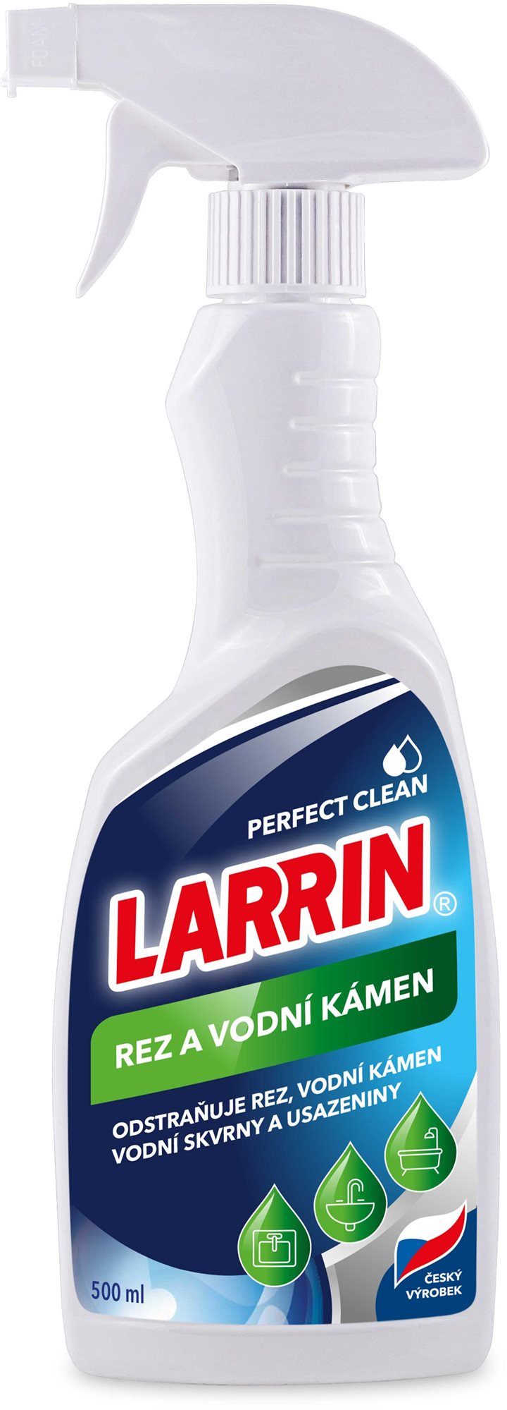 LARRIN na hrdzu a vodný kameň v spreji, 500 ml