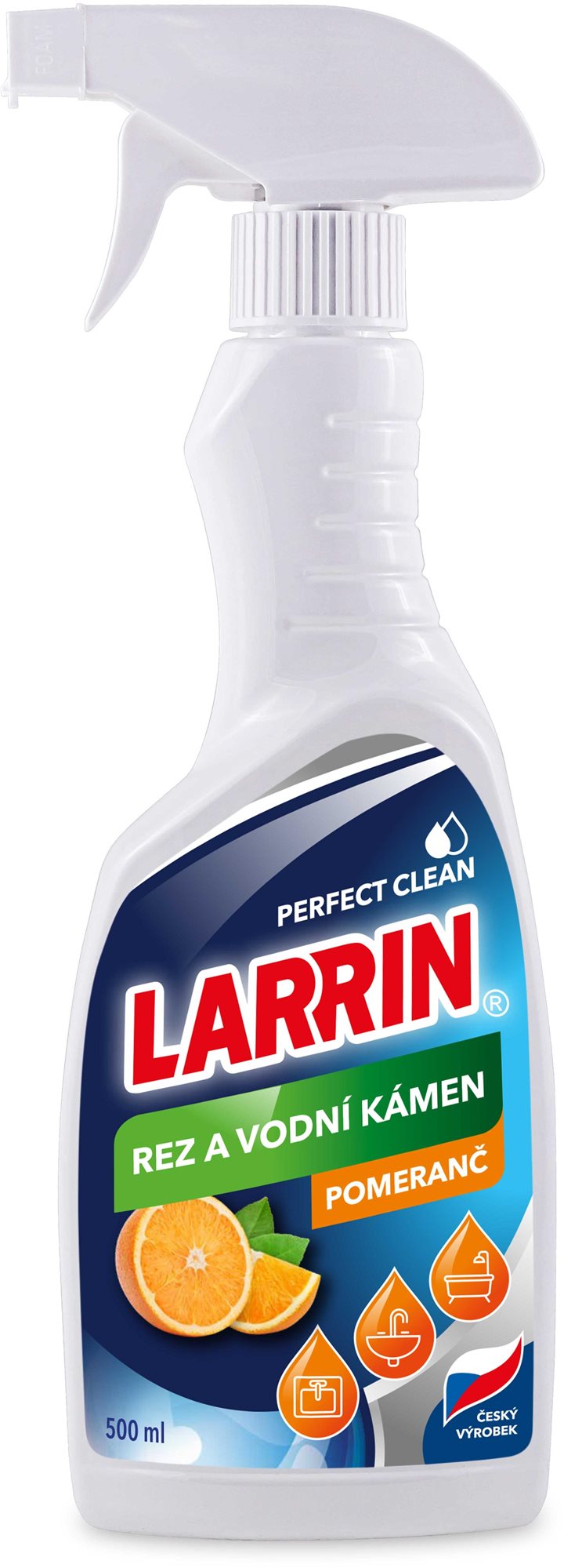 LARRIN Rez a vodný kameň Pomaranč v spreji 500 ml
