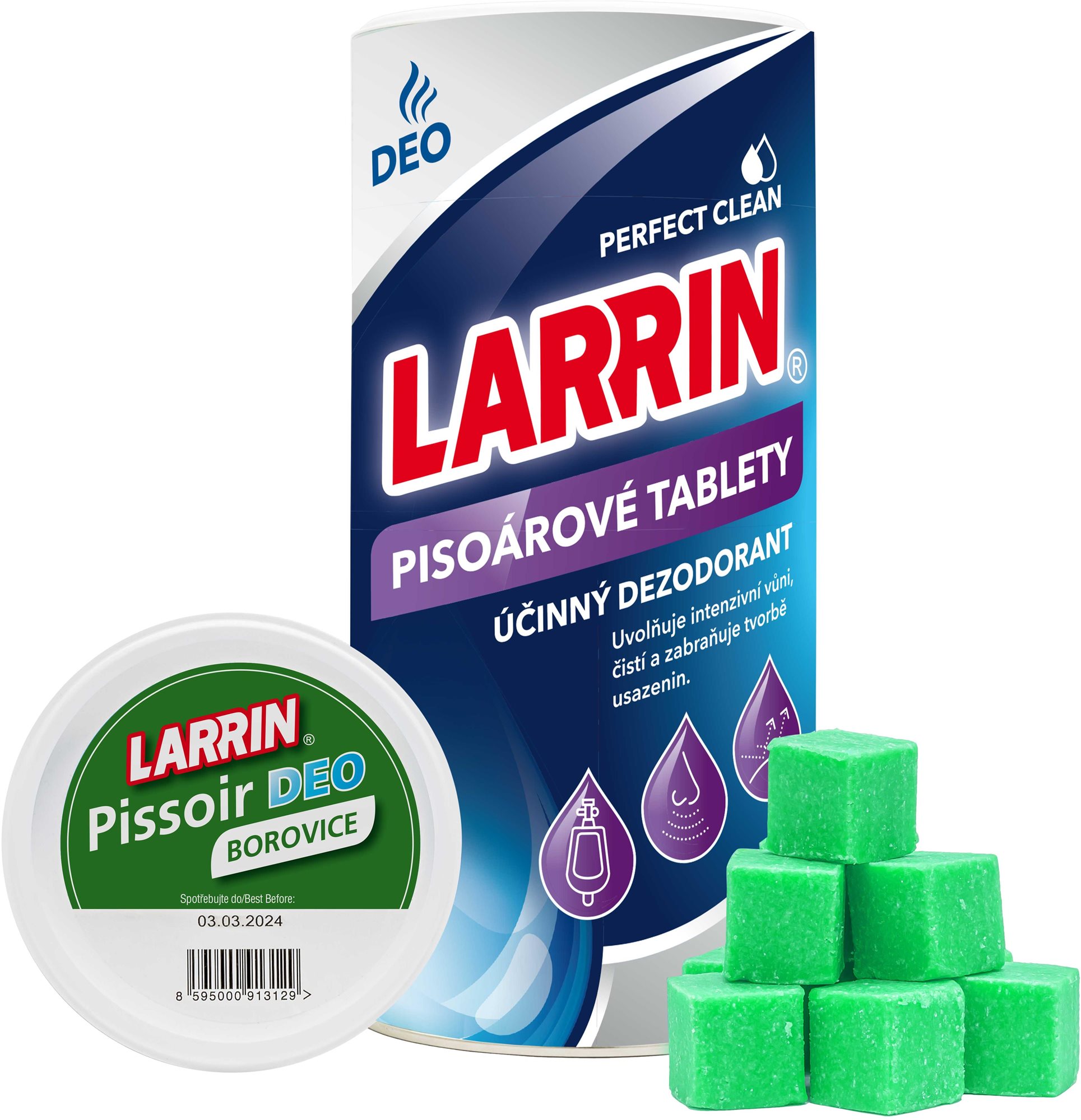 LARRIN WC Pissoir deo (tuba), borovica, 900 g