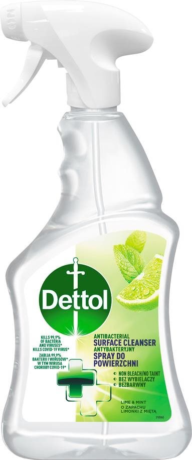 DETTOL, antibakteriálny sprej na povrchy. limetka a mäta, 500 ml