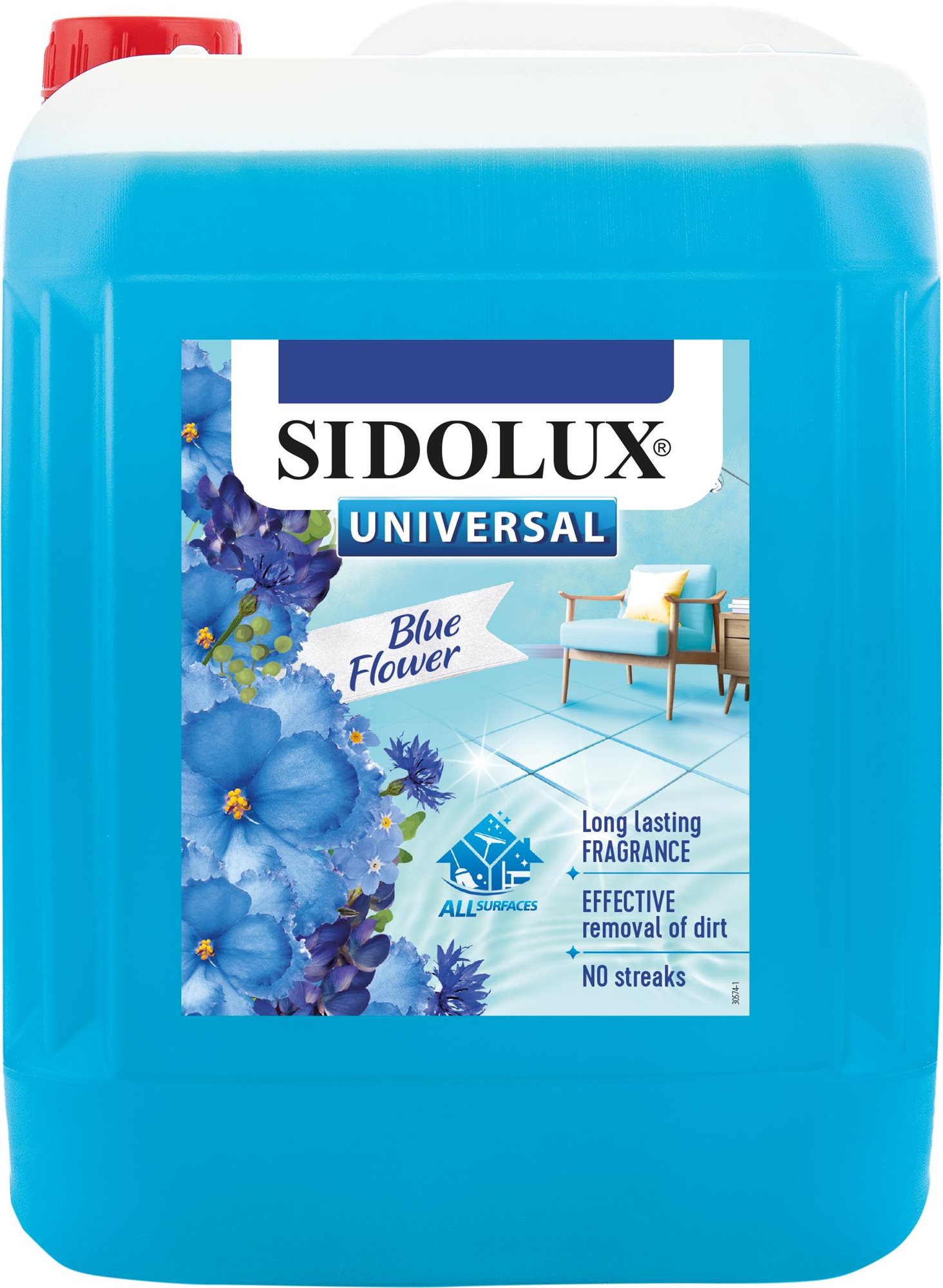 SIDOLUX Universal Soda Power Blue Flower 5 l