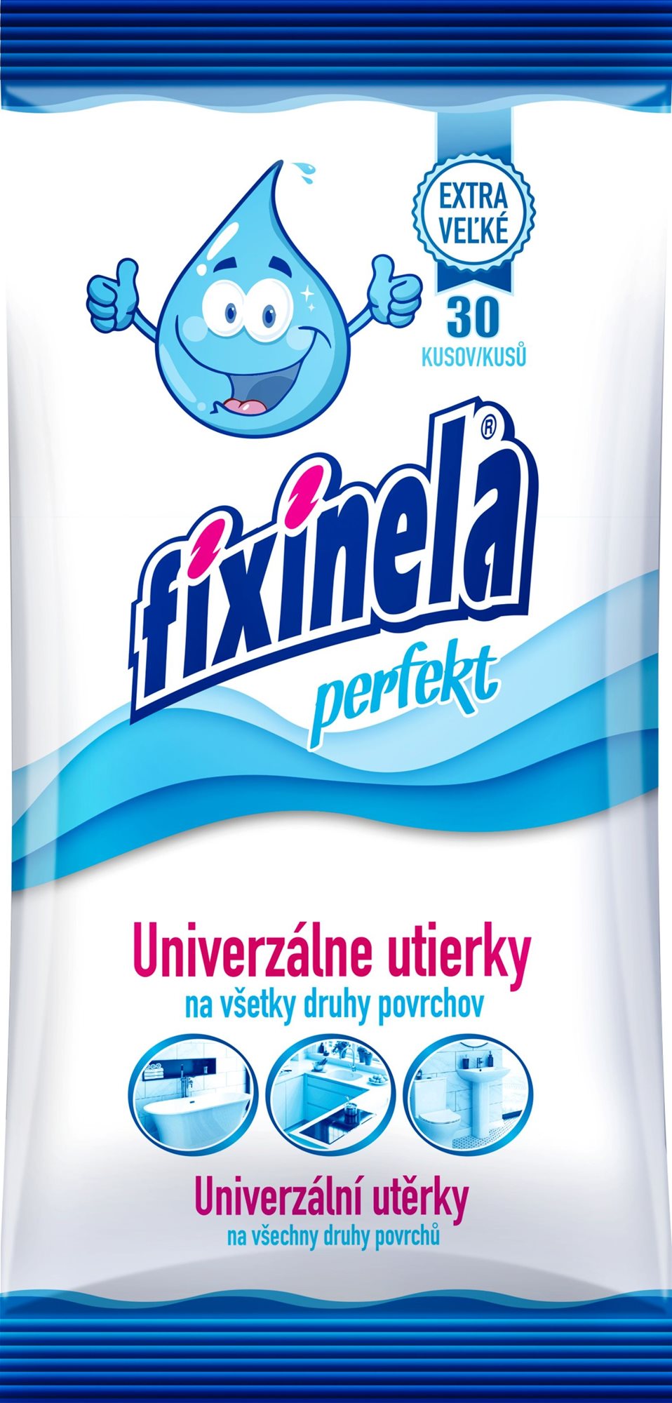FIXINELA Perfekt vlhčené obrúsky 30 ks