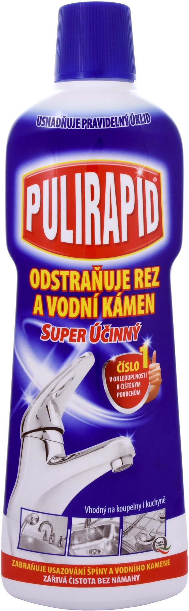 Pulirapid Classico čistiaci prostriedok na hrdzu a vodný kameň, 750 ml