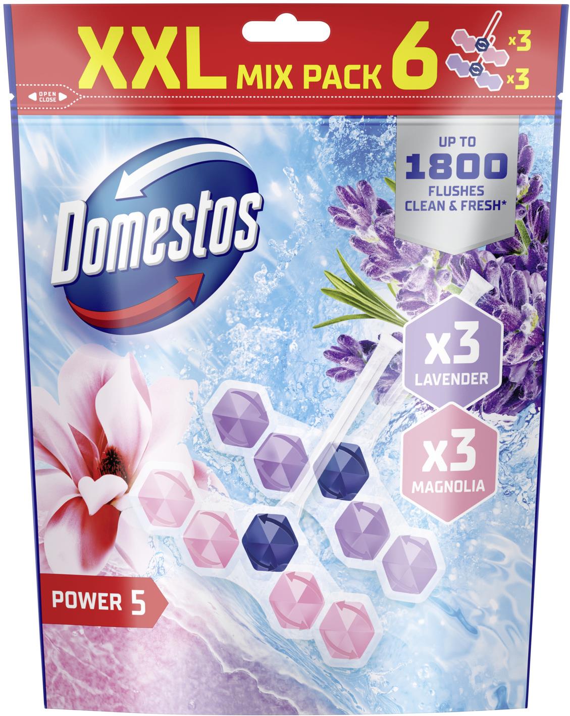 DOMESTOS Power 5 Magnólia/Levanduľa 6× 50 g