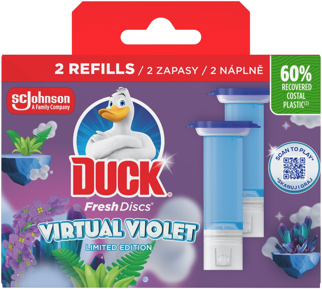 DUCK Fresh Discs duonáplň WC Virtual Violet 2× 36 ml