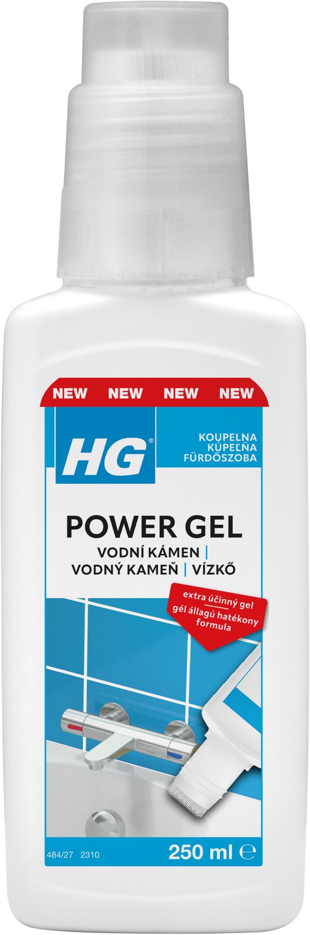 HG Power gel na vodný kameň s aplikátorom 250 ml