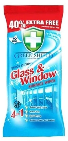 GREEN SHIELD Glass Window 70 ks
