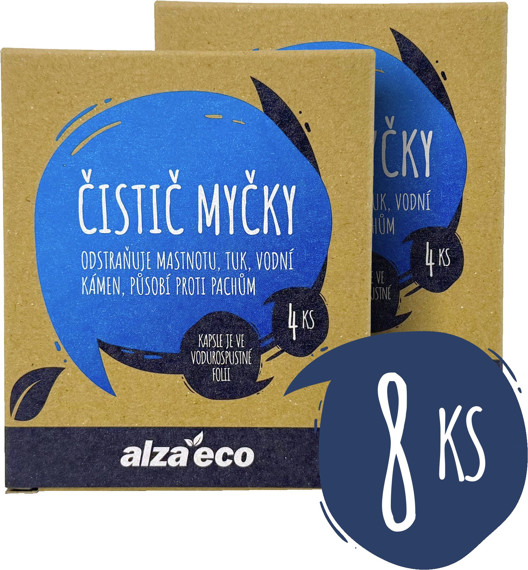 AlzaEco čistič umývačky 8 ks