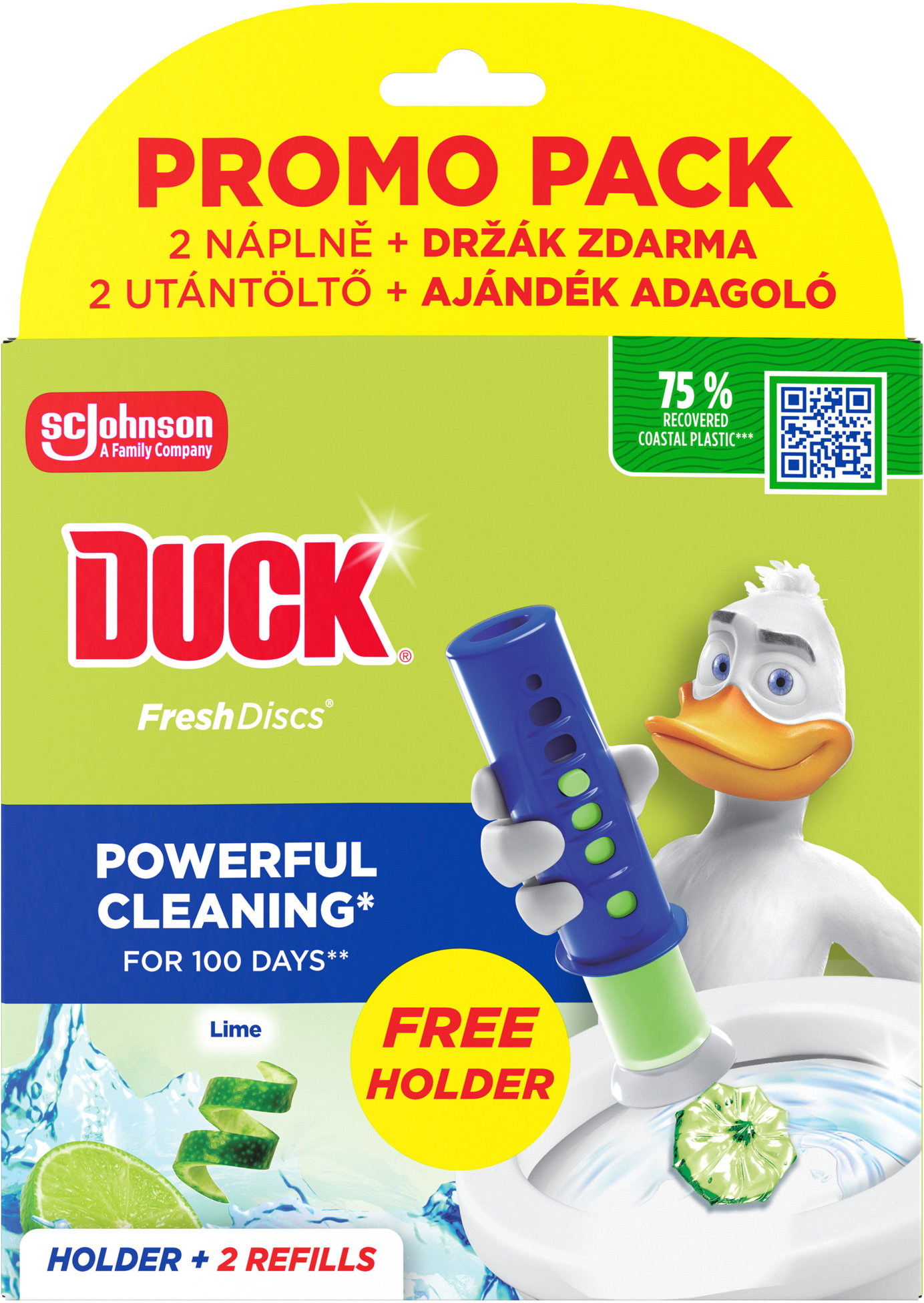 DUCK Fresh Discs Lime Promo Pack - 2 náplne + držiak