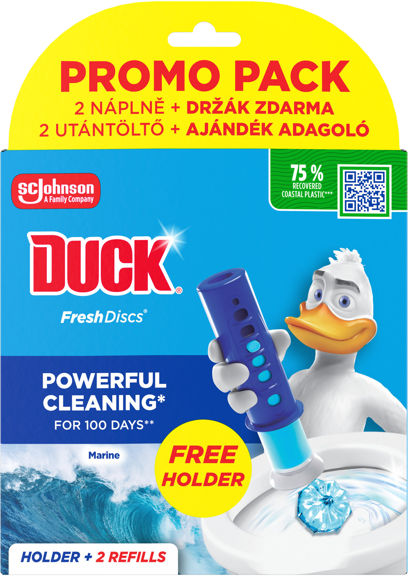 DUCK Fresh Discs Marine Promo Pack – 2 náplne + držiak
