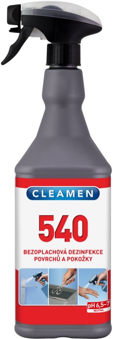 CLEAMEN 540 bezoplachová dezinfekcia povrchov a pokožky 1 l