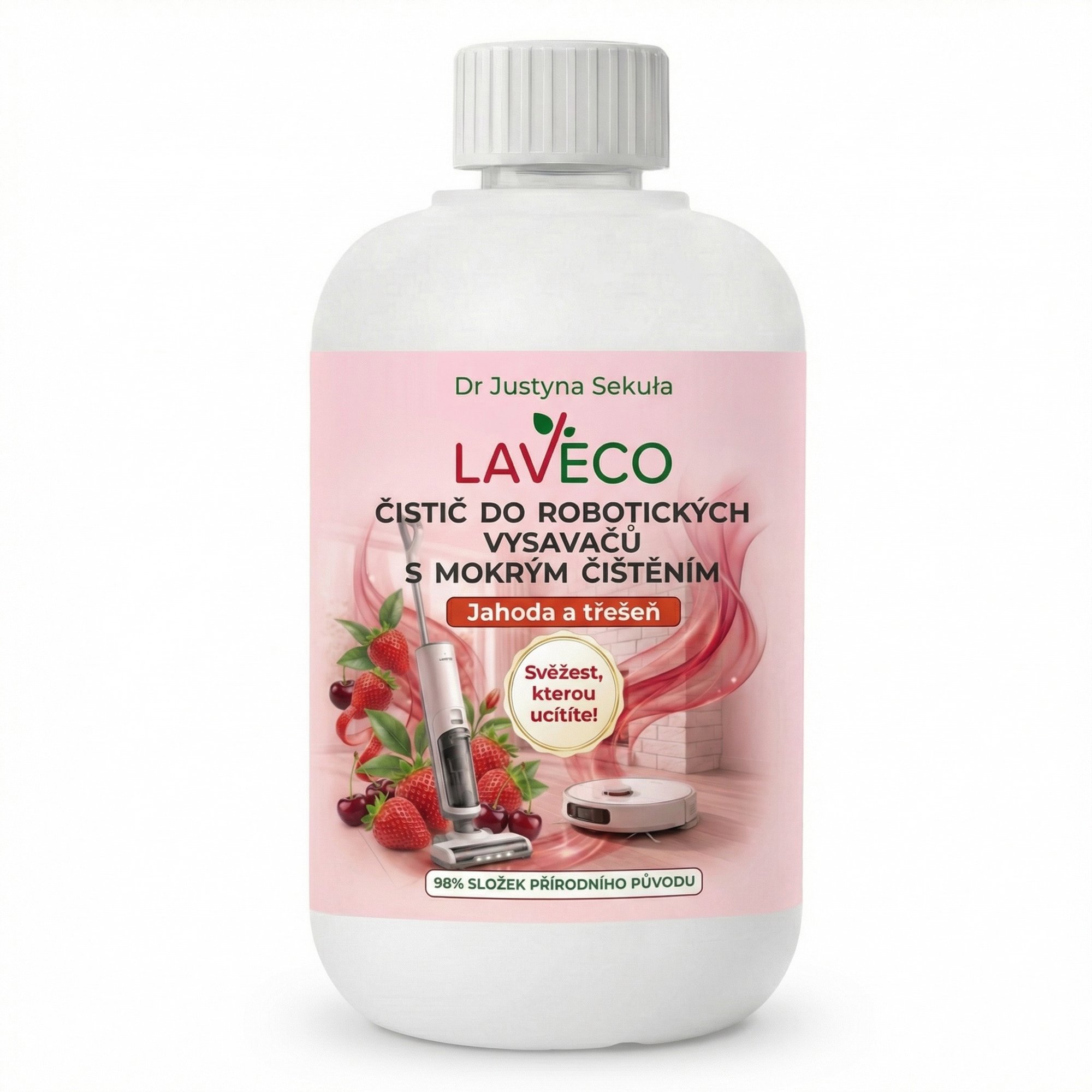 LAVECO Jahoda a čerešňa saponát do robotického vysávača 500 ml
