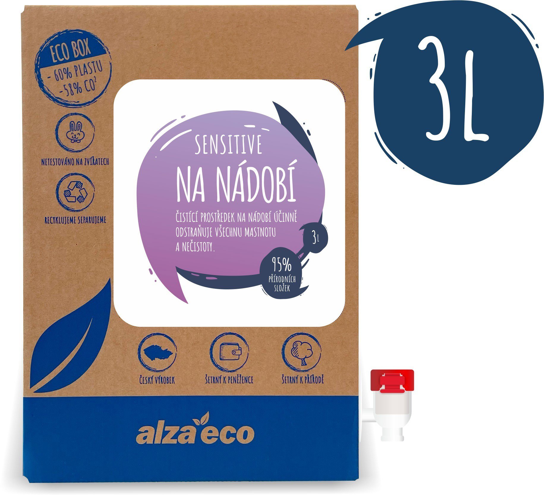 AlzaEco Sensitive na riad 3 l