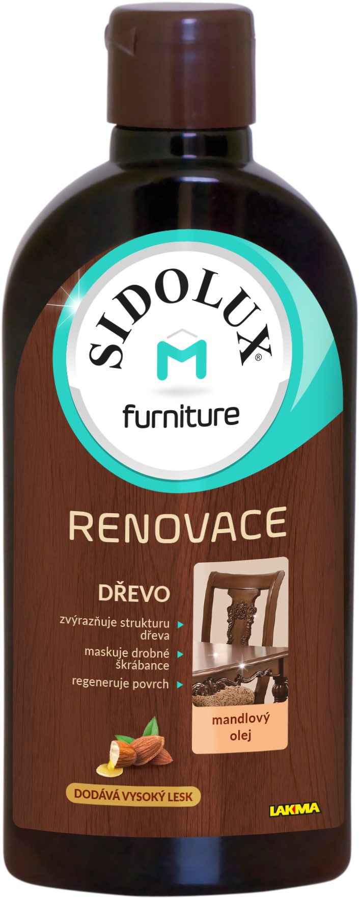 SIDOLUX M renovácia na nábytok s mandľovou vôňou 300 ml