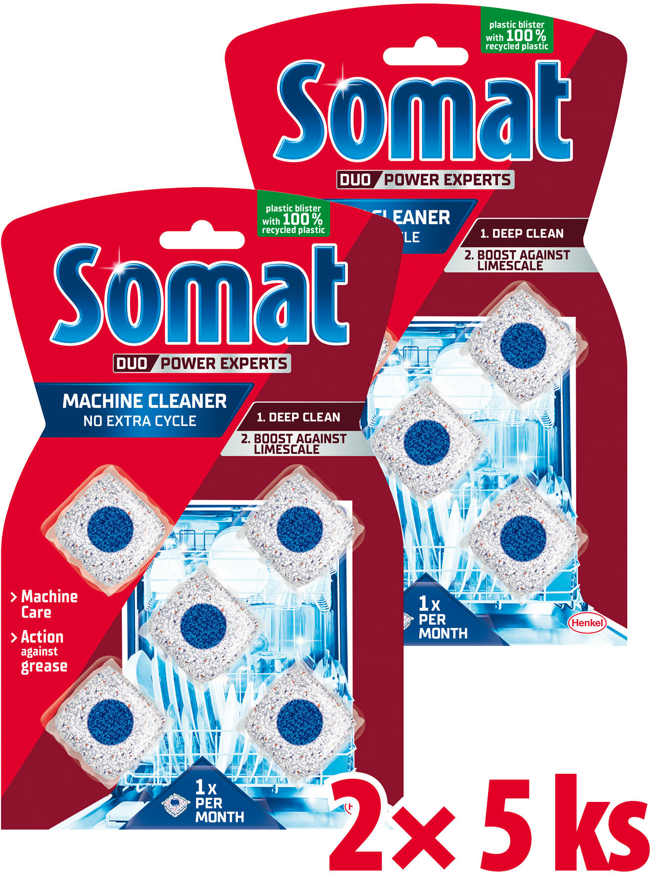 SOMAT čistič umývačky v tabletách 2× 5 ks
