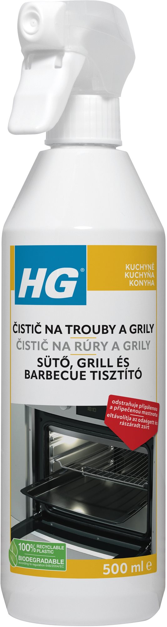 HG čistič na rúry a grily 500 ml