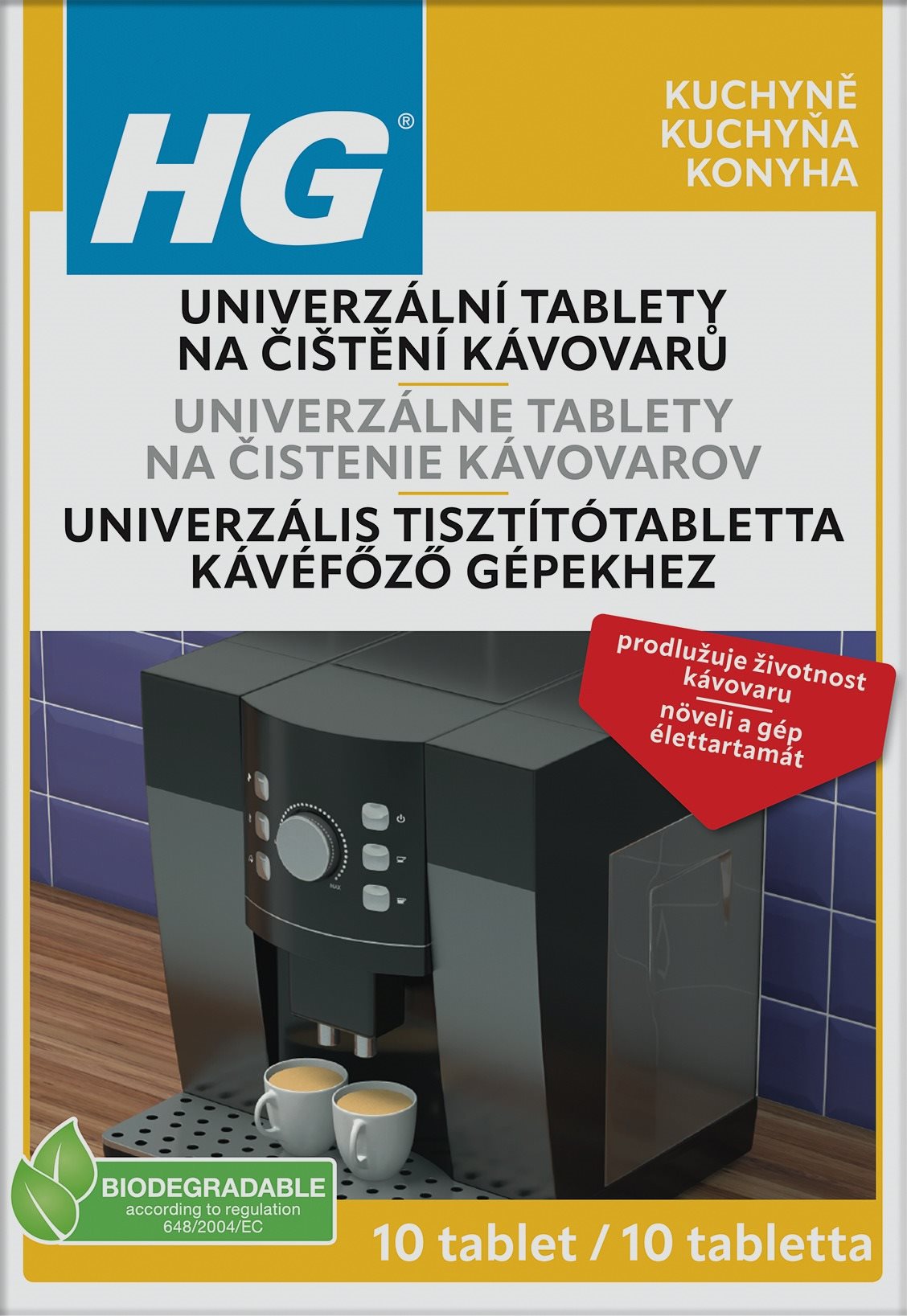 HG Univerzálne tablety na čistenie kávovarov 10 ks