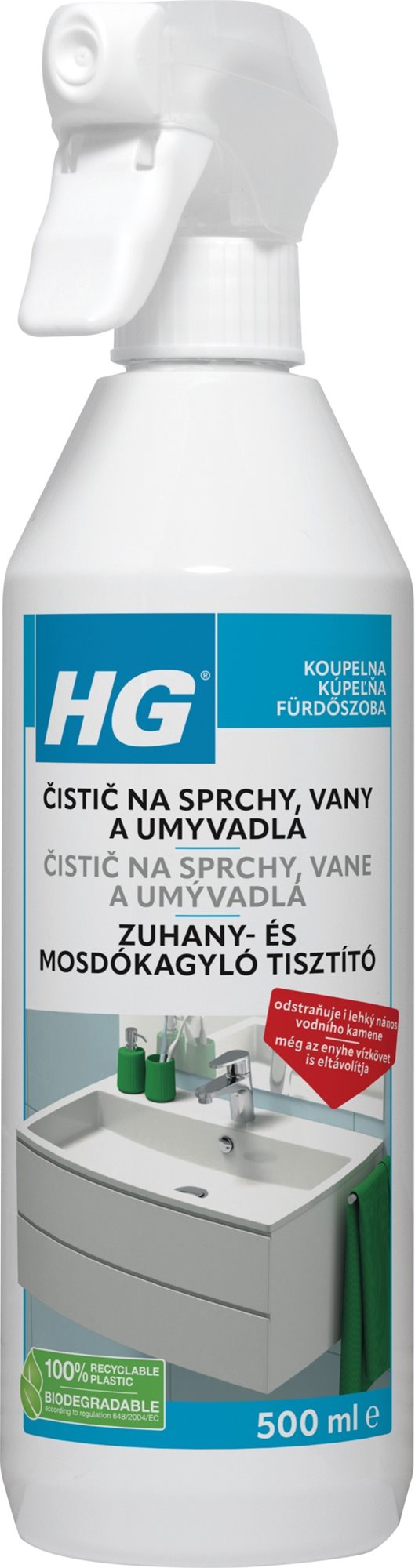 HG Sprej na sprchy, vane & umývadlá 500 ml