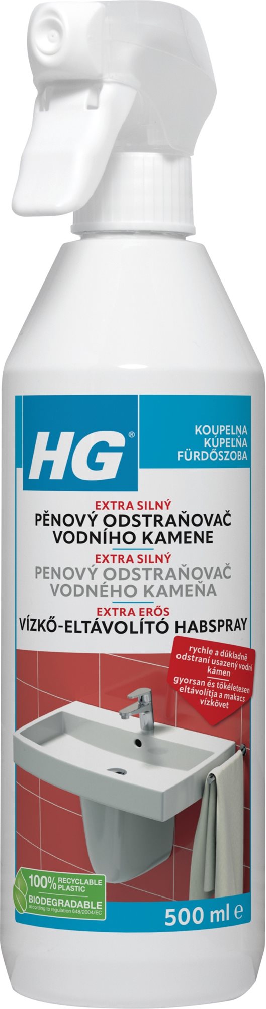HG extra silný penový odstraňovač vodného kameňa 500 ml