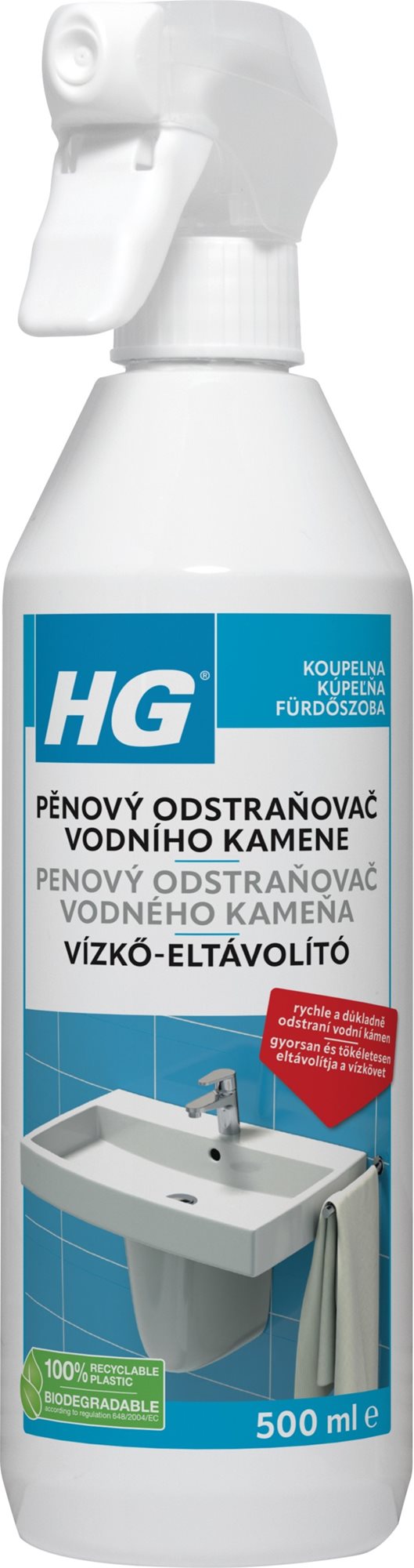 HG penový odstraňovač vodného kameňa 500 ml