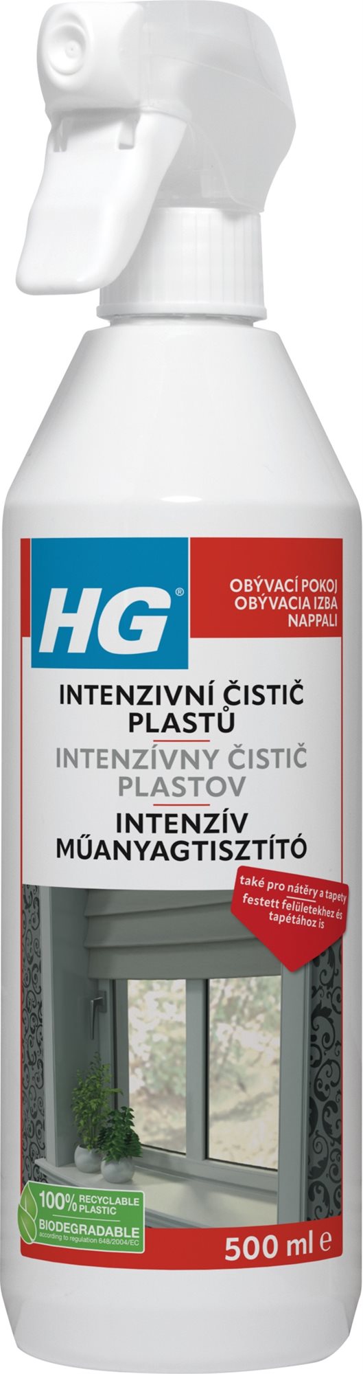 HG Intenzívny čistič na plasty (nátery a tapety) 500 ml