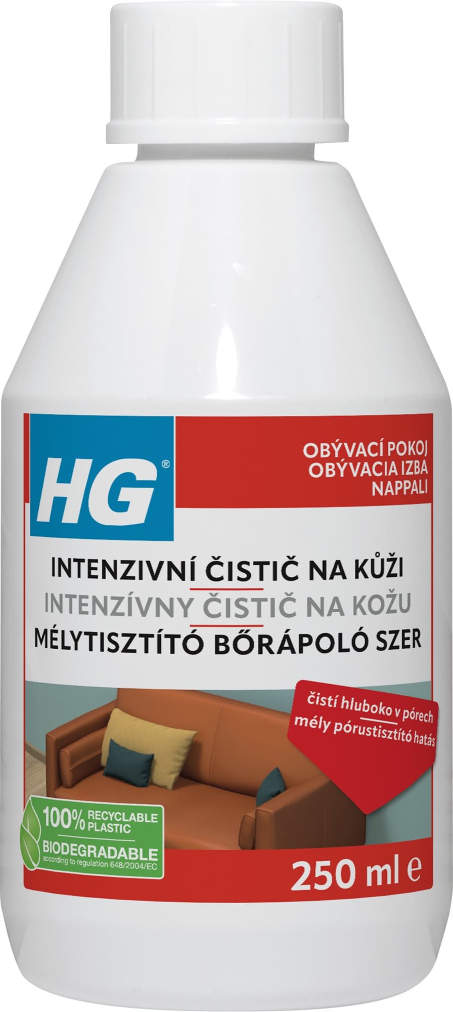 HG Intenzívny čistič na kožu 250 ml