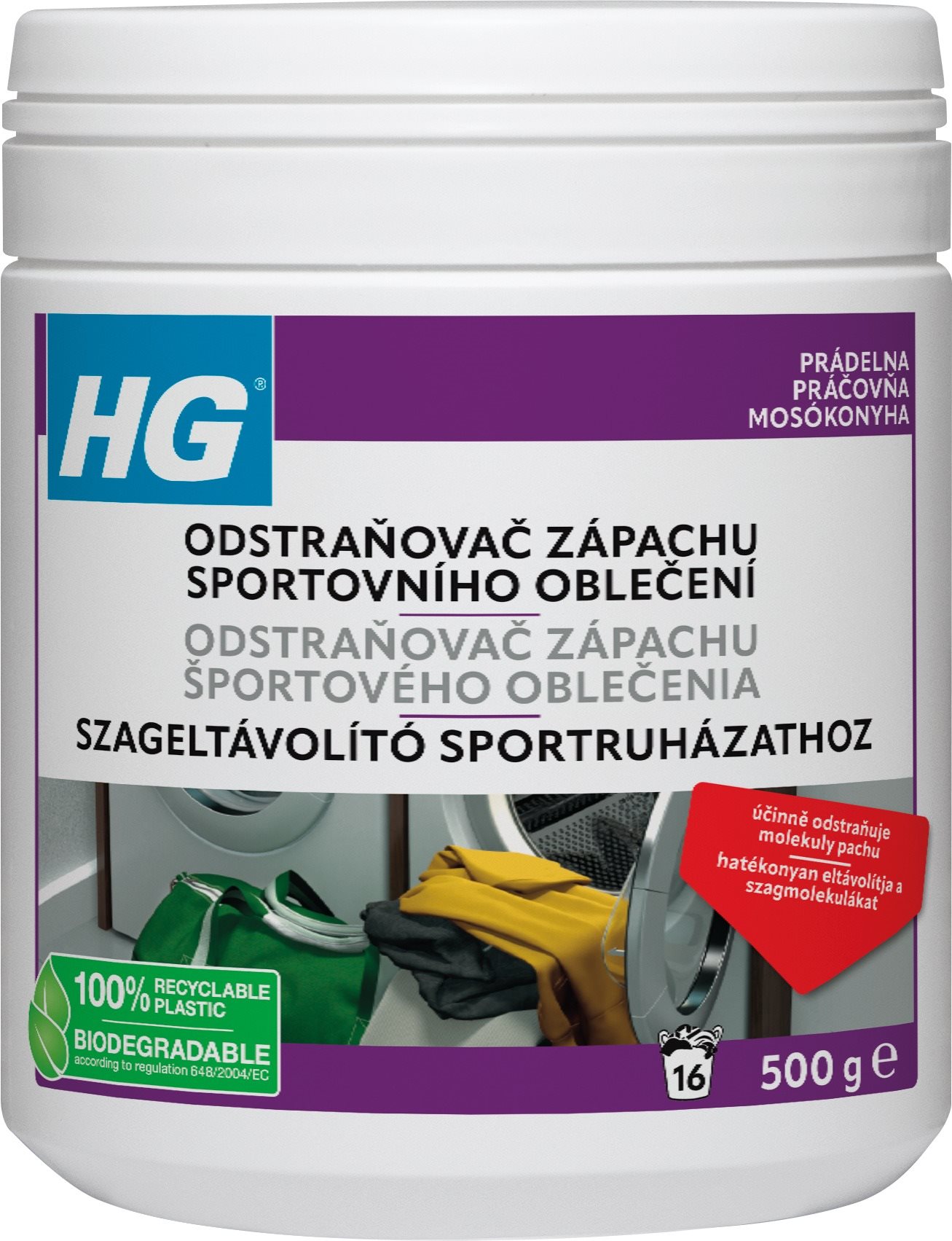 HG Proti nepríjemným pachom športového oblečenia 500 g