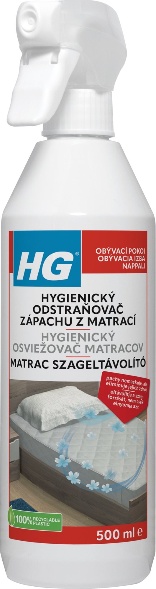 HG hygienický odstraňovač zápachu z matracov 500 ml