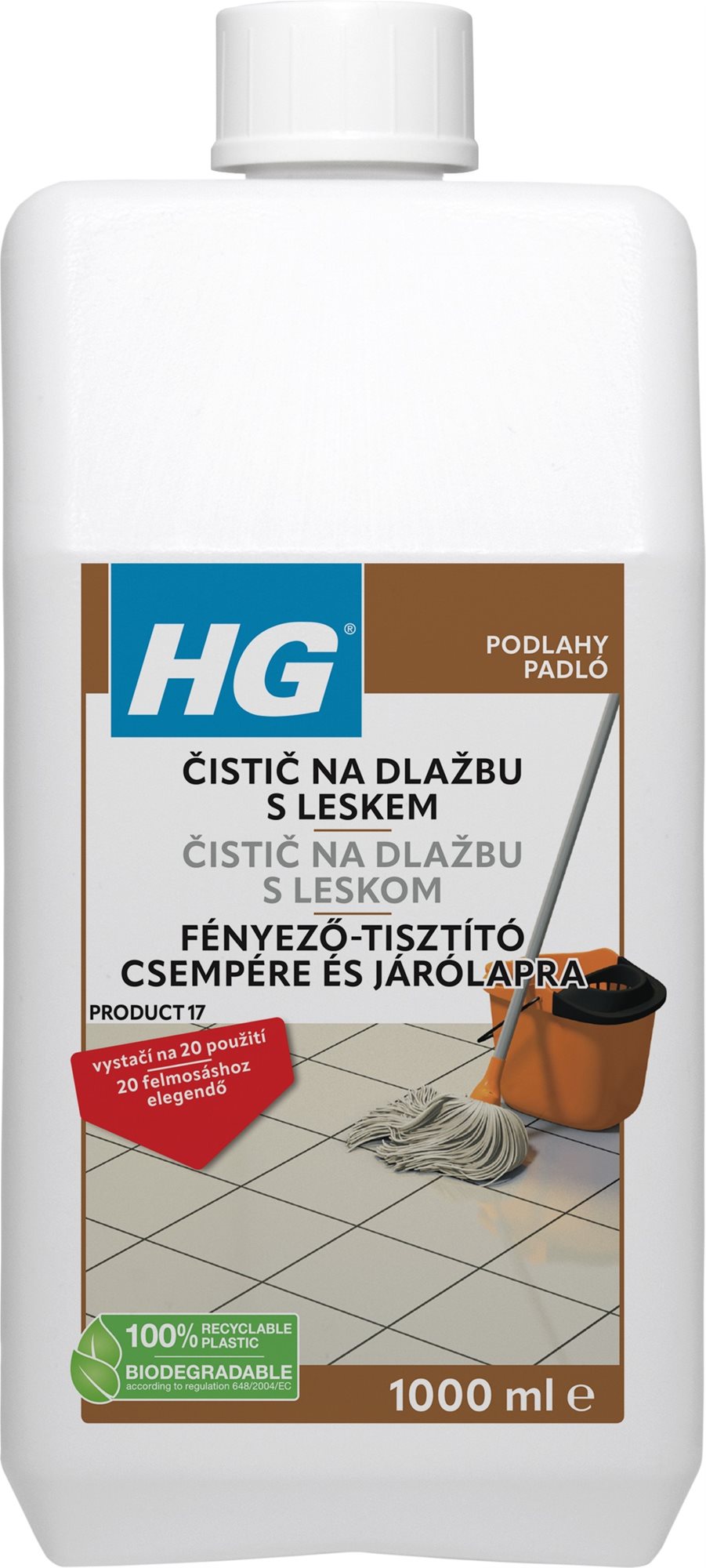 HG Čistič na dlažbu s leskom 1 l