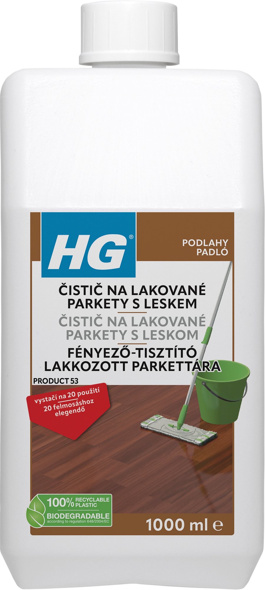 HG čistič na lakované parkety s leskom 1 l
