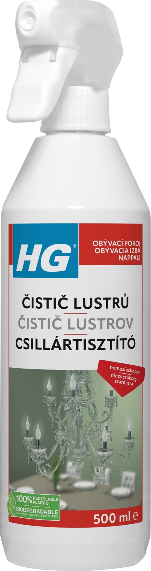 HG Čistič lustrov v spreji 500 ml
