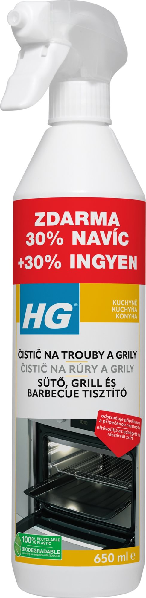 HG čistič na rúry a grily 650 ml