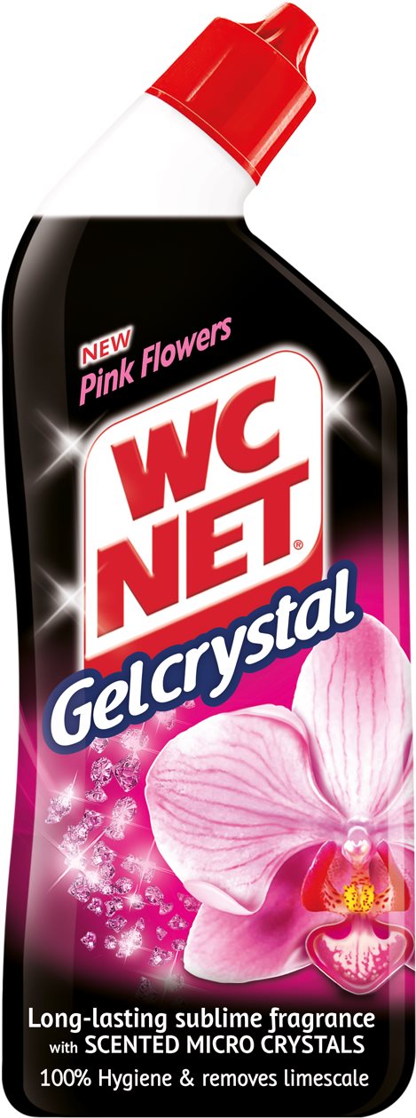 WC NET Gél Crystal Pink Flowers 750 ml