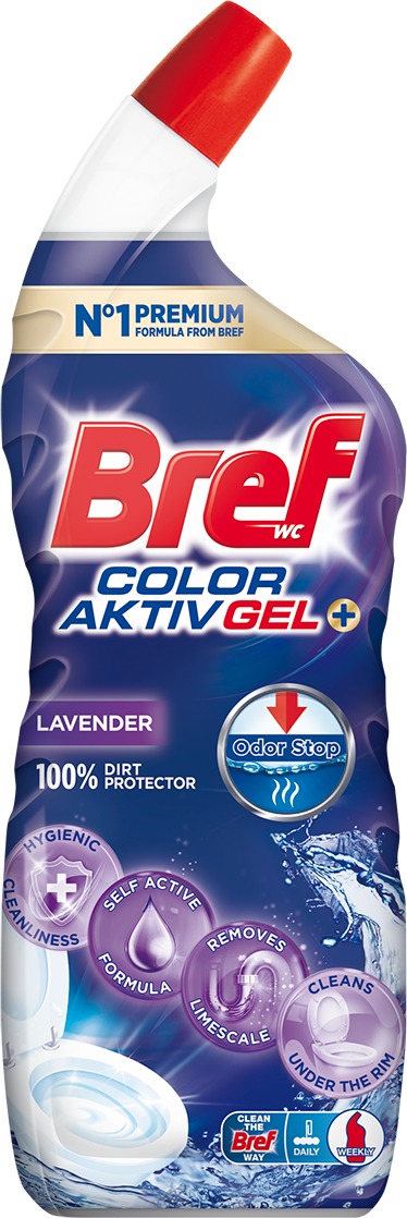 Bref Excellence Gél Color Aktiv + WC čistič 100 % ochrana pred nečistotami 700 ml