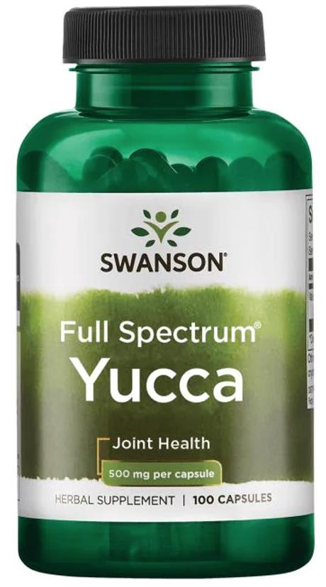 Swanson Yucca (Juka), 500 mg, 100 kapsúl