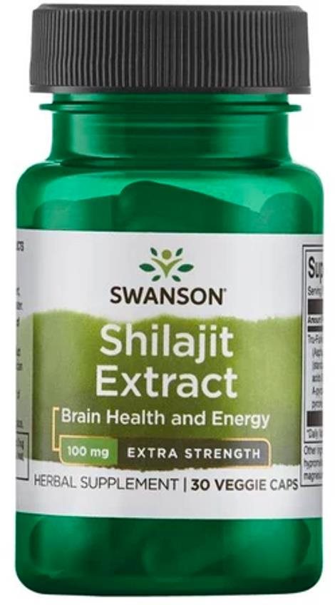 Swanson Shilajit Extrakt, 100 mg, 30 kapsúl