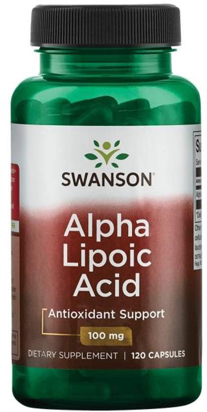 Swanson Alpha Lipoic Acid (Kyselina Alfa lipoová), 100 mg, 120 kapsúl