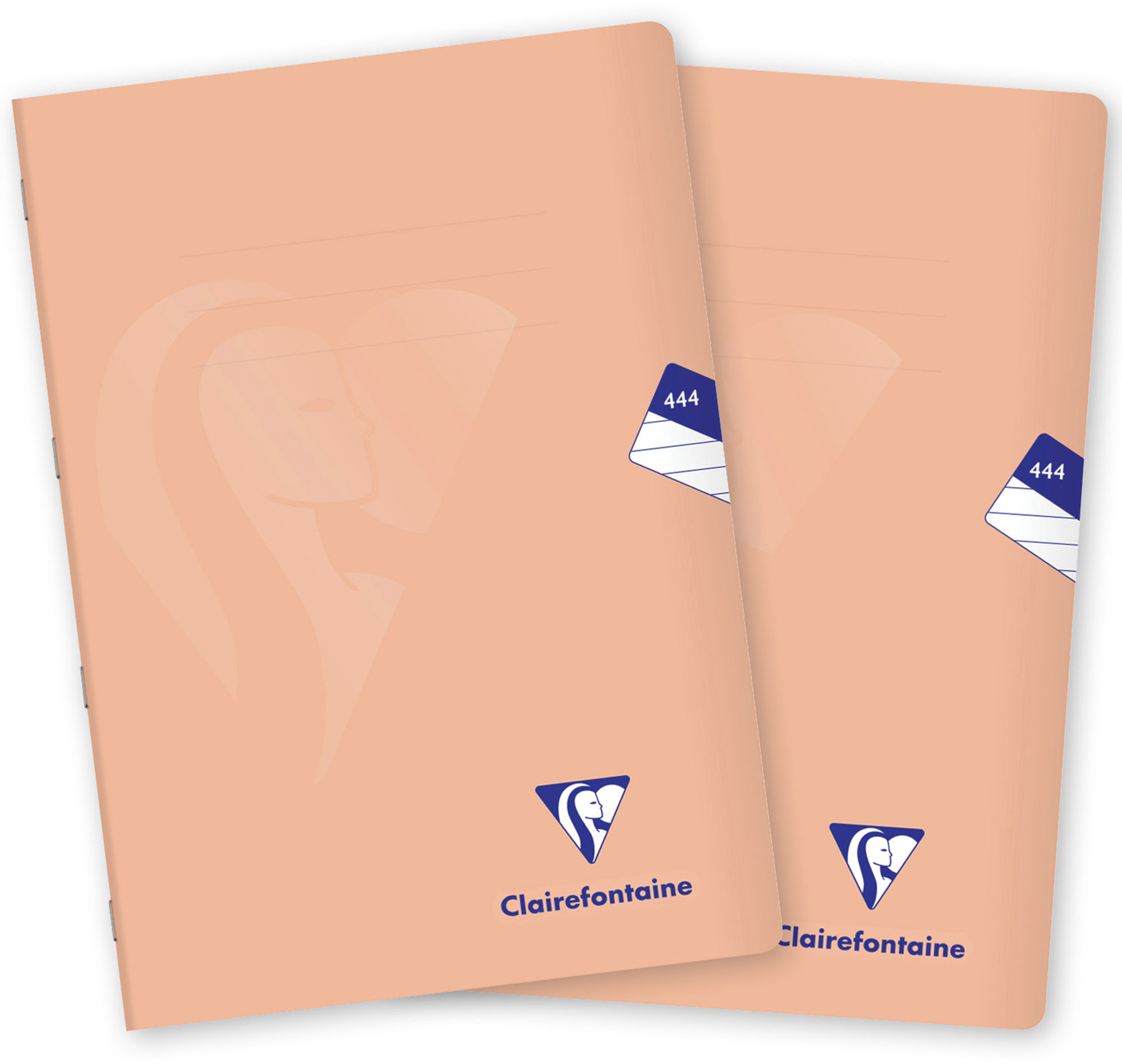 CLAIREFONTAINE Mimesys pastel PP, A4 „444“ linajkový, 40 listov, koralový – súprava 2 ks
