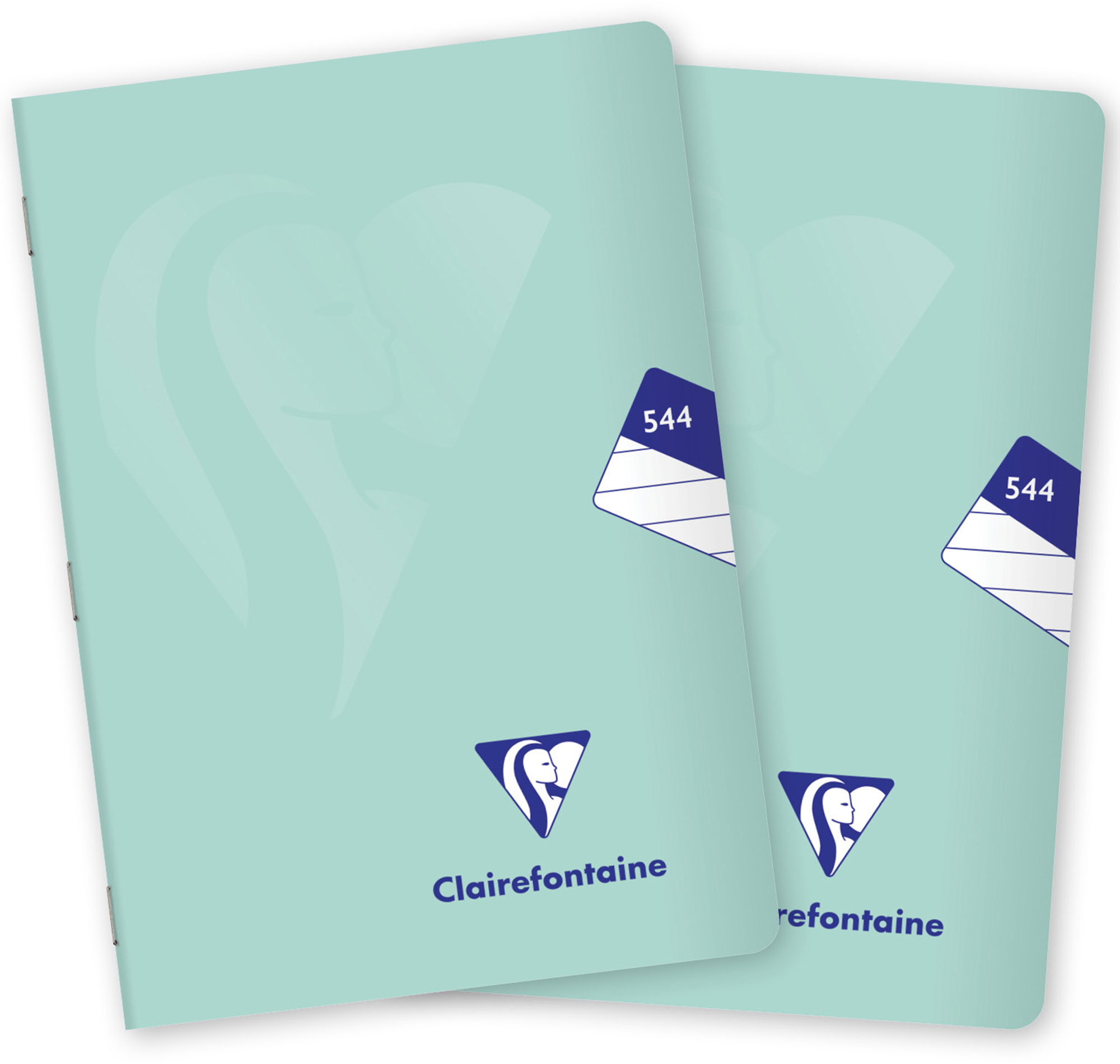 CLAIREFONTAINE Mimesys pastel PP, A5 „544“ linajkový, 40 listov, mätový – súprava 2 ks