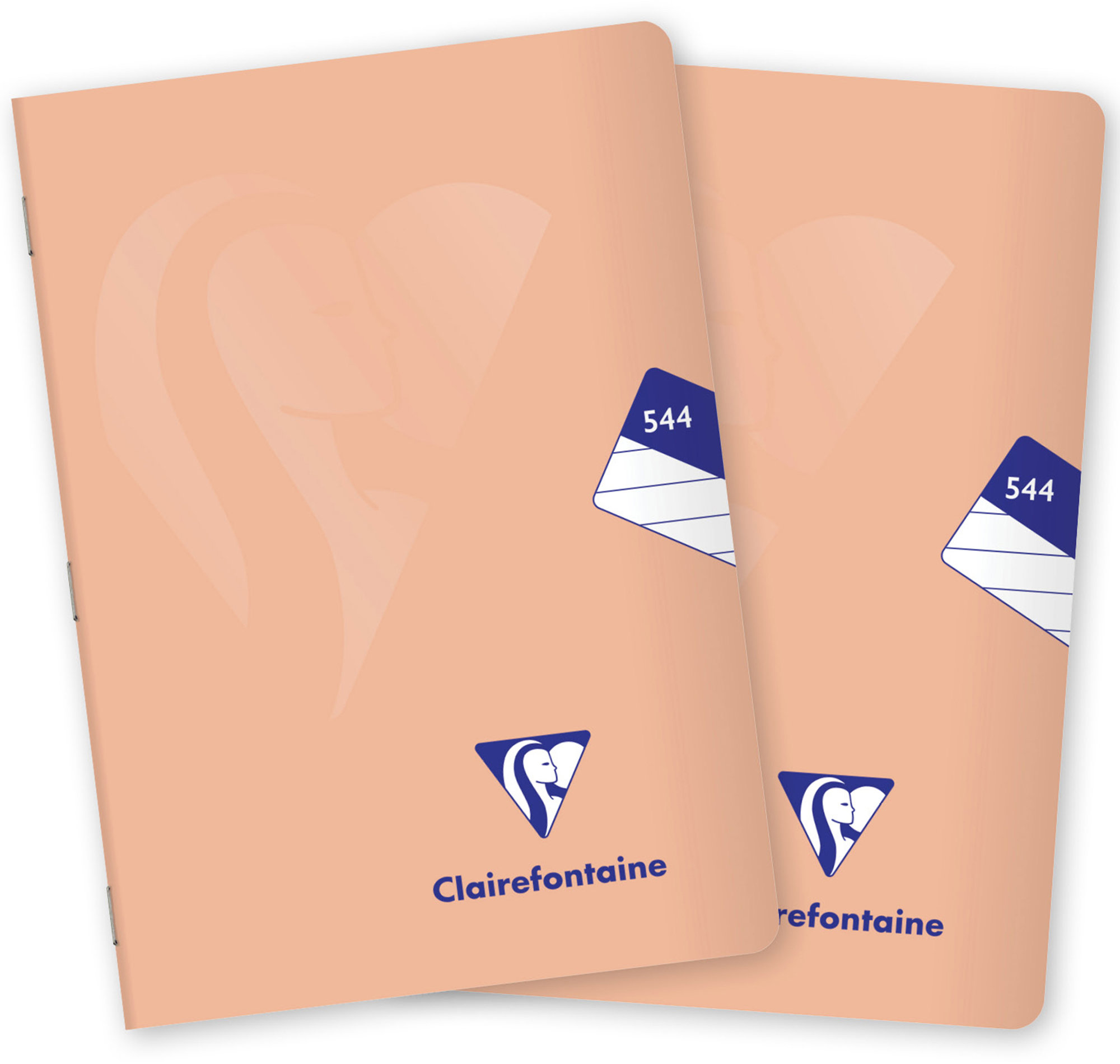 CLAIREFONTAINE Mimesys pastel PP, A5 „544“ linajkový, 40 listov, koralový – súprava 2 ks