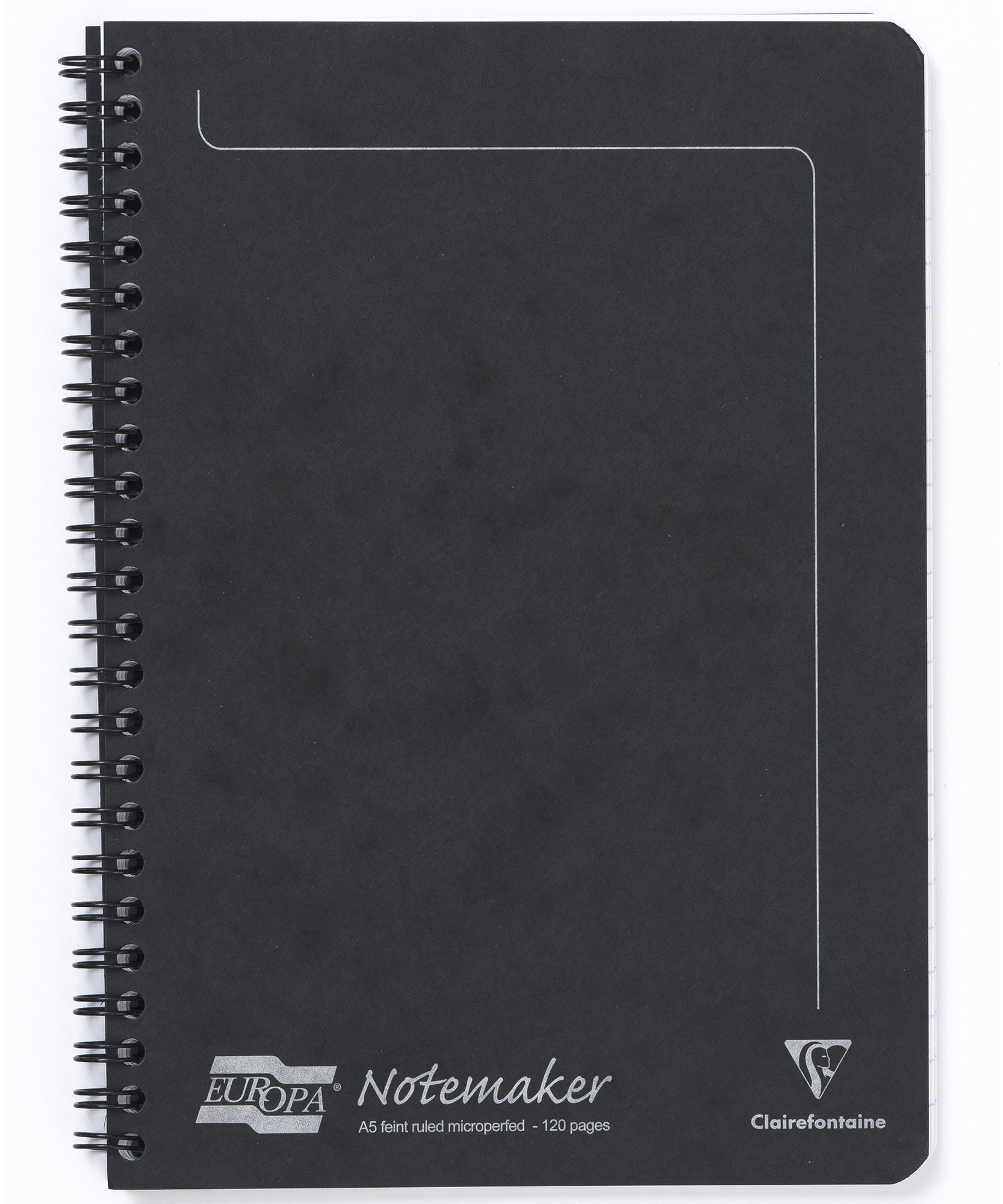 CLAIREFONTAINE Europa A5, linajkový, 60 listov, čierny
