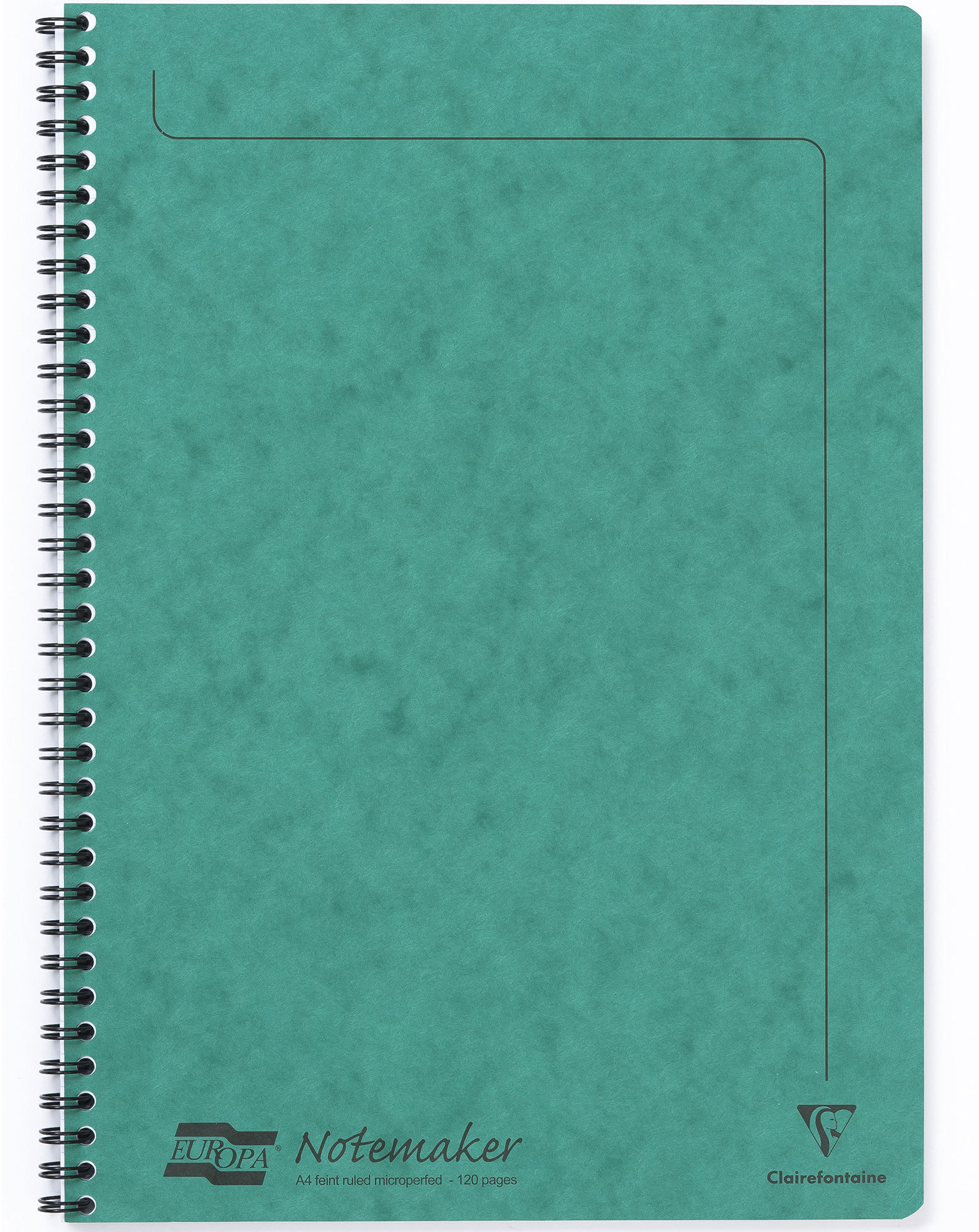 CLAIREFONTAINE Europa A4, linajkový, 60 listov, zelený