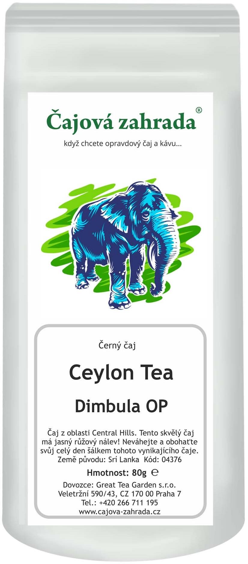Čajová záhrada Ceylon Dimbula OP 80 g – čierny čaj