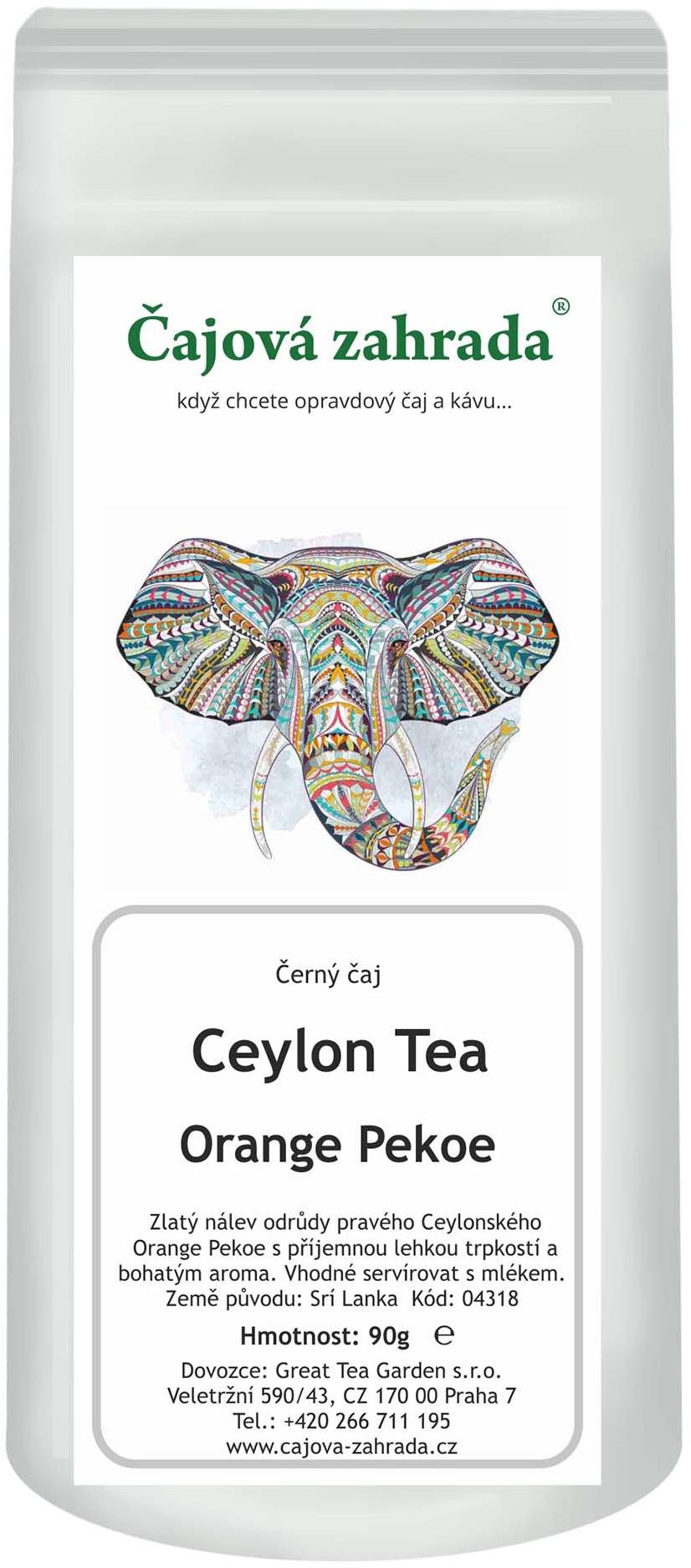 Čajová záhrada Ceylon Orange Pekoe – čierny čaj, 90 g