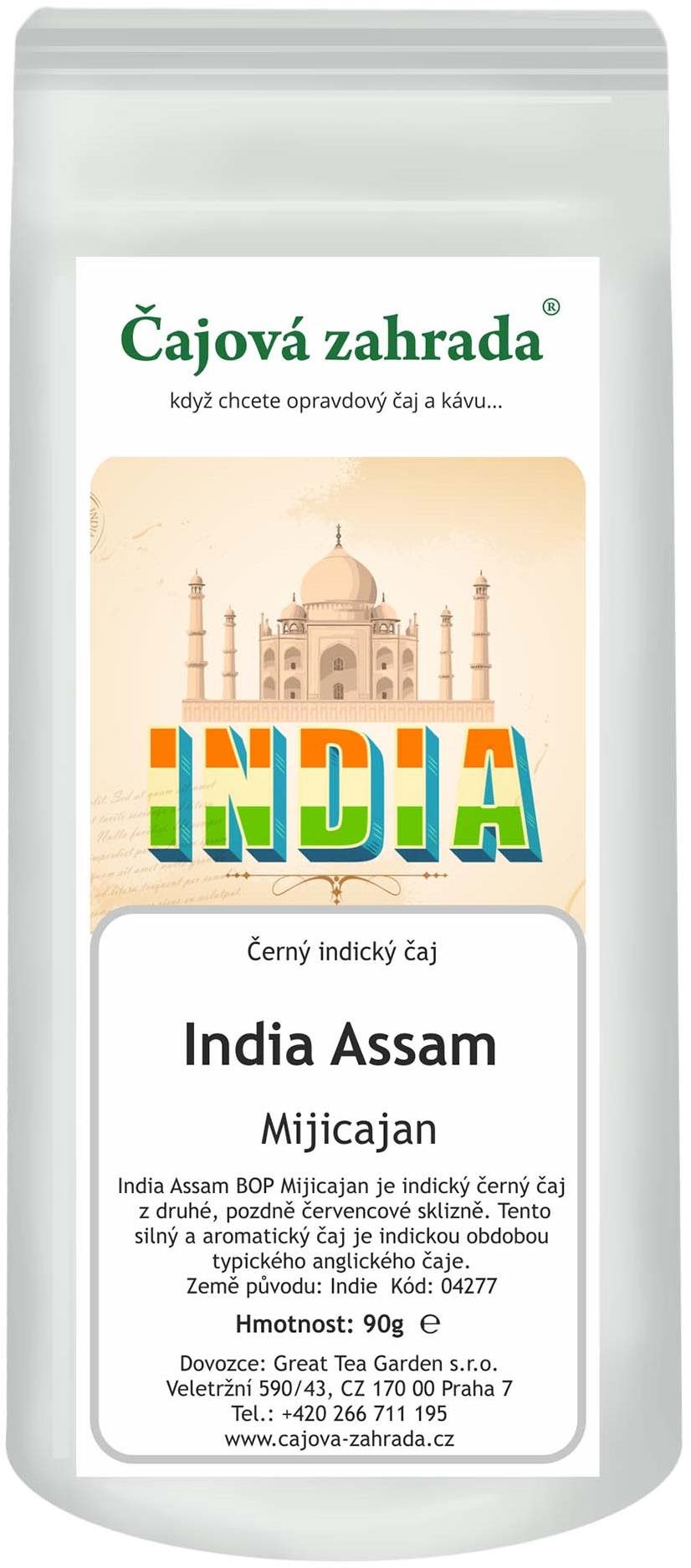 Čajová záhrada India Assam BOP Mijicajan – čierny čaj, 500 g
